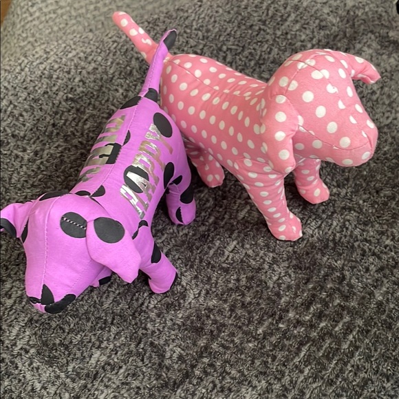 PINK Victoria's Secret Other - PINK Victoria's Secret Pair of Dogs Pink and Purple Polka Dots
